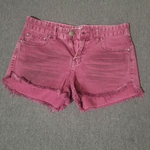 Maroon/Purple Free People Jean Shorts